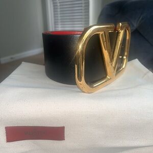 Valentino Black and Gold Women's Belt